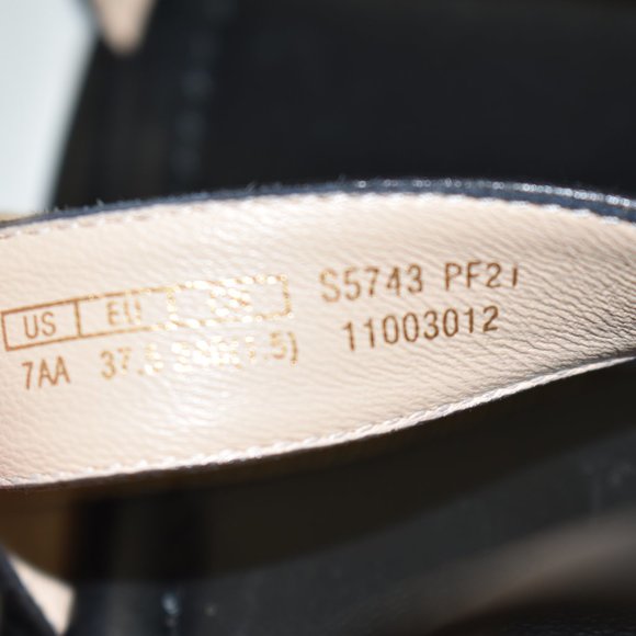 $550 Stuart Weitzman Gala Lift TALL Leather Sandal GLADIATOR BLACK 7  (PA4) - Picture 10 of 10